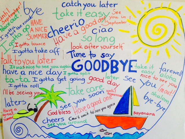 Last week of school – time to say goodbye! – Get creative